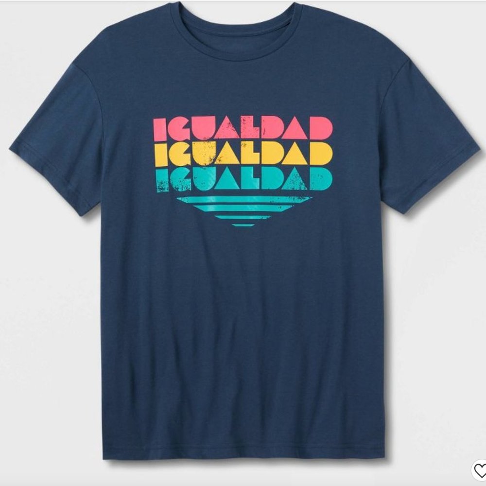 Pride Adult "Igualdad" Short Sleeve T-Shirt - Blue